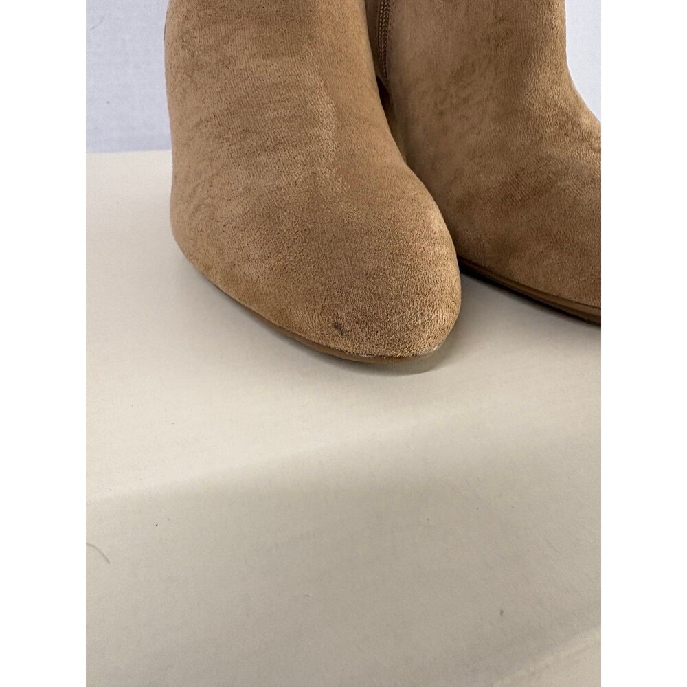 ANNE KLEIN Women's Dark Natural Tan Crosby Pointed Toe Block Heel Zip Boots 9.5M - Picture 7 of 8